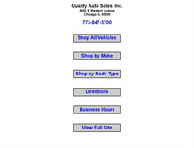 Tablet Screenshot of chicagoqualityautos.com